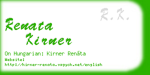 renata kirner business card