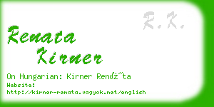 renata kirner business card